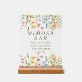 ワイルドフラワーズブライダルシャワーミモサ アクリルサイン (正面)