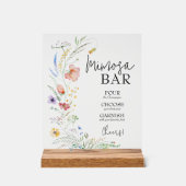 ワイルドフラワーズブライダルシャワーミモザバー アクリルサイン (正面)