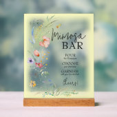 ワイルドフラワーズブライダルシャワーミモザバー アクリルサイン (ニュートラル)