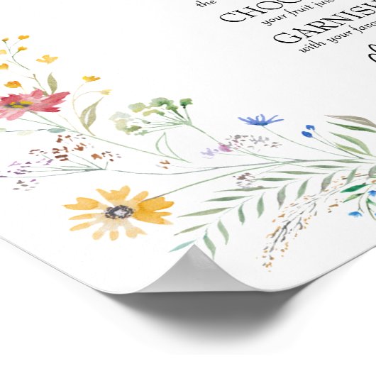 ワイルドフラワーズブライダルシャワーミモザバー ポスター (角)