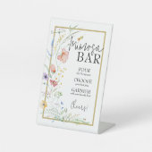 ワイルドフラワーズブライダルシャワーミモザバー 台座サイン (正面)