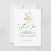 ワイルドフラワーズブライダルシャワーリトルサンキュー サンキューカード (正面)