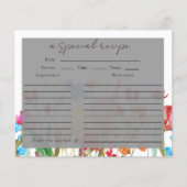 ワイルドフラワーズブライダルシャワーレシピカード (正面)