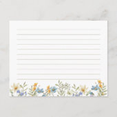 ワイルドフラワーズブライダルシャワーレシピ エンクロージャーカード (裏面)