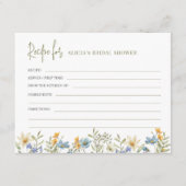 ワイルドフラワーズブライダルシャワーレシピ エンクロージャーカード (正面)
