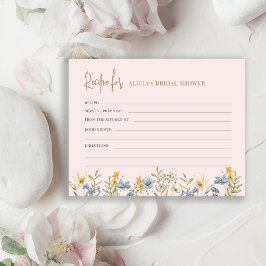 ワイルドフラワーズブライダルシャワーレシピ エンクロージャーカード