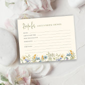 ワイルドフラワーズブライダルシャワーレシピ エンクロージャーカード