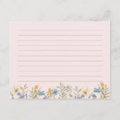 ワイルドフラワーズブライダルシャワーレシピ エンクロージャーカード (裏面)