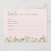 ワイルドフラワーズブライダルシャワーレシピ エンクロージャーカード (正面)
