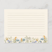 ワイルドフラワーズブライダルシャワーレシピ エンクロージャーカード (裏面)