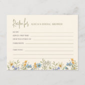 ワイルドフラワーズブライダルシャワーレシピ エンクロージャーカード (正面)