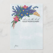 ワイルドフラワーズブライダルシャワー招待アドバイス挿入 アドバイスカード (正面)