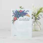 ワイルドフラワーズブライダルシャワー招待アドバイス挿入 アドバイスカード (スタンド正面)