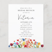 ワイルドフラワーズブライダルシャワー招待 (正面)