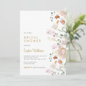 ワイルドフラワーズブライダルシャワー招待 招待状 (スタンド正面)