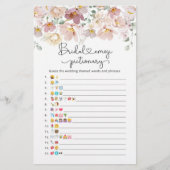 ワイルドフラワーズブライダルシャワー絵文字ゲーム (正面)