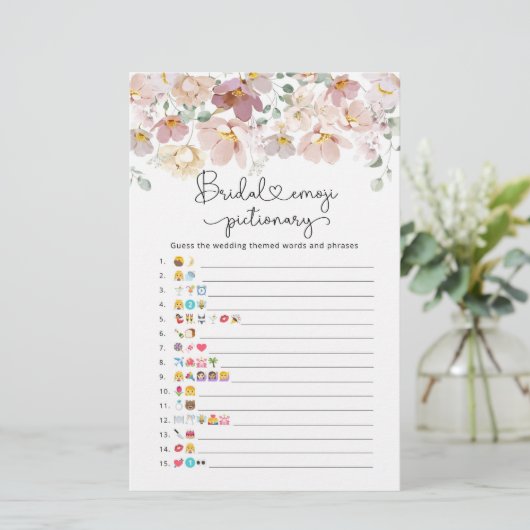 ワイルドフラワーズブライダルシャワー絵文字ゲーム (スタンド正面)