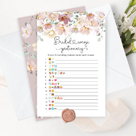 ワイルドフラワーズブライダルシャワー絵文字ゲーム