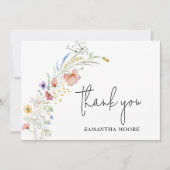 ワイルドフラワーズブライダルシャワー サンキューカード (正面)