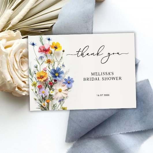 ワイルドフラワーズブライダルシャワー サンキューカード