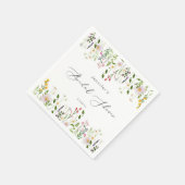 ワイルドフラワーズブライダルシャワー スタンダードカクテルナプキン (角)