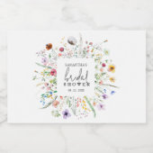 ワイルドフラワーズブライダルシャワー スパークリングワインラベル (シングルラベル)