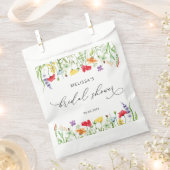 ワイルドフラワーズブライダルシャワー フェイバーバッグ (クリップ留めされた状態)