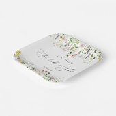 ワイルドフラワーズブライダルシャワー ペーパープレート (傾斜あり)