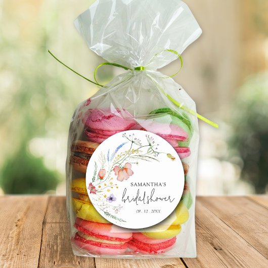 ワイルドフラワーズブライダルシャワー ラウンドシール