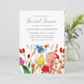 ワイルドフラワーズブライダルシャワー 招待状 (スタンド正面)
