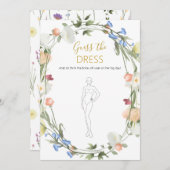ワイルドフラワーズブライダルドレスゲームを推測 招待状 (正面/裏面)
