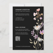 ワイルドフラワーズブラックファームハウス結婚式招待状 招待状 (裏面)