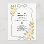 ワイルドフラワーズブルーボウブライダルシャワー ポストカード (正面)