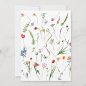 ワイルドフラワーズベビーイン開花ベビーシャワー招待状 招待状 (裏面)