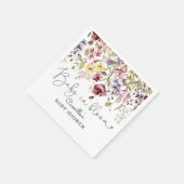 ワイルドフラワーズベビーイン開花ベビーシャワー スタンダードカクテルナプキン (角)