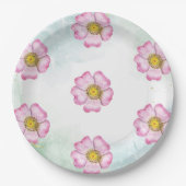 ワイルドフラワーズベビーイン開花ベビーシャワー ペーパープレート (正面)