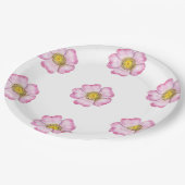 ワイルドフラワーズベビーイン開花ベビーシャワー ペーパープレート (アングル)