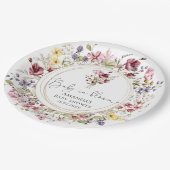 ワイルドフラワーズベビーイン開花ベビーシャワー ペーパープレート (アングル)