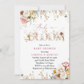 ワイルドフラワーズベビーイン開花ベビーシャワー 招待状 (正面)