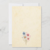 ワイルドフラワーズベビーイン開花ベビーシャワー 招待状 (裏面)