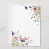 ワイルドフラワーズベビーイン開花ベビーシャワー 招待状 (裏面)