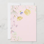 ワイルドフラワーズベビーイン開花ベビーシャワー 招待状 (裏面)