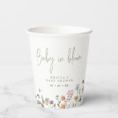 ワイルドフラワーズベビーイン開花ベビーシャワー 紙コップ (裏面)