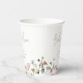 ワイルドフラワーズベビーイン開花ベビーシャワー 紙コップ (右)