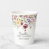 ワイルドフラワーズベビーイン開花ベビーシャワー 紙コップ (正面)