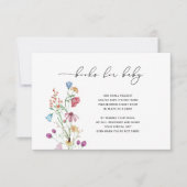 ワイルドフラワーズベビーカード 出欠カード (正面)