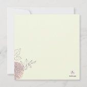 ワイルドフラワーズベビーシャワー招待状 招待状 (裏面)