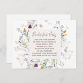 ワイルドフラワーズベビーブック挿入カード ポストカード (正面/裏面)