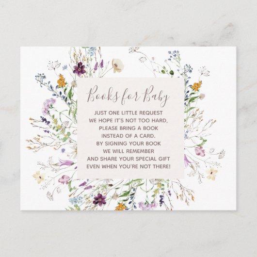 ワイルドフラワーズベビーブック挿入カード ポストカード (正面)