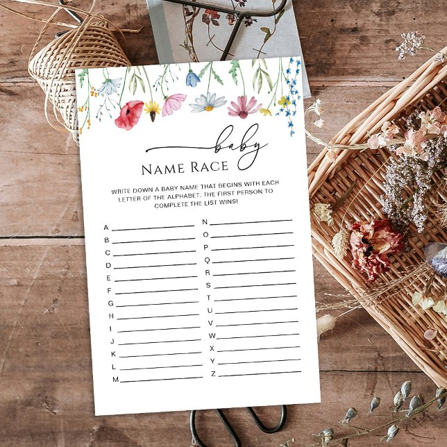 ワイルドフラワーズベビー名のレースのゲーム (クリエイターアップロード済み)